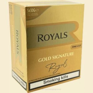 Royals Gold Signature Fine Cut Hand Rolling Tobacco 5 x 30g Pouches